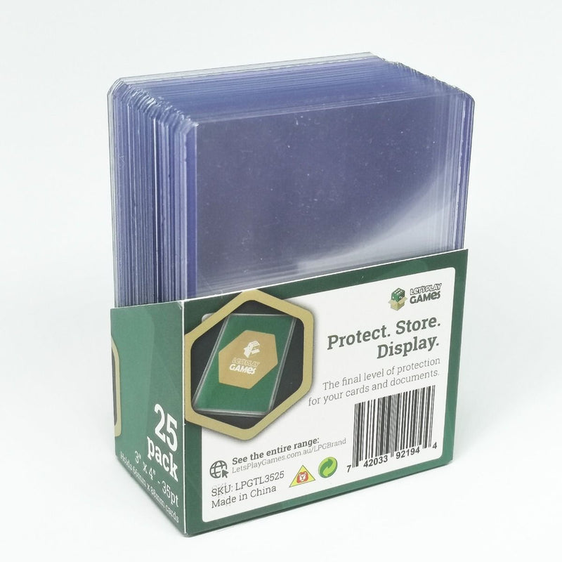 LPG Top Loaded Card Protector 3"x4" 35pt (25 pack)