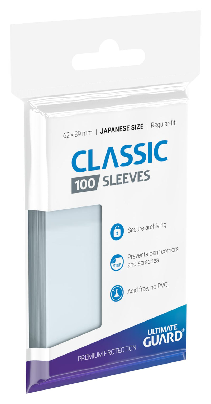 Ultimate Guard Classic Soft Sleeves Japanese Size Transparent 100 pack